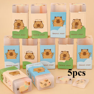 Kapibala Eraser Primary School Student Cartoon Sandwich Painting Eraser Cute Capybara False Debris Correction Pencil Rubber