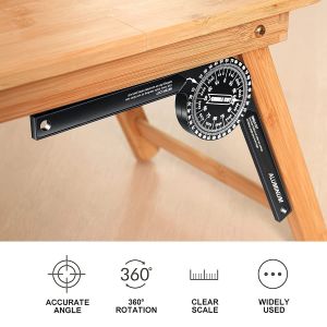 Miter Saw Protractor Featuring Precision Laser-Inside Outside Miter Angle Finder for Carpenters Plumbers and All Building Trades