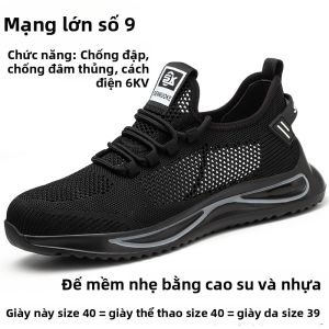 SENNUOKE | Giày Bảo Hộ Lao Động Đầu Gang Chống Thủng Nhẹ Nhàng Thoáng Khí Đế Mềm Cách Nhiệt