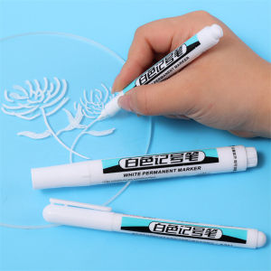 White Paint Pen Marker Pen Wood Rock Glass Leather Stone Metal Ceramic Marker Pen Waterproof Permanent Oily Pens
