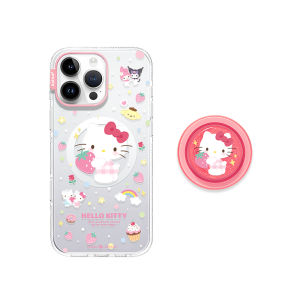 Asina | Strawberry KT Cat Design Magnetic Absorption Phone Case For Apple 16Promax iPhone 15pro Protective Cover Cute Cartoon Female Style Full Protection