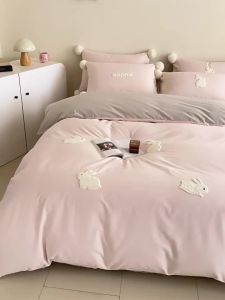 shui yang | Bộ Đồ Chăn Ga Gối Bốn Món Cotton Dài Sợi Cute