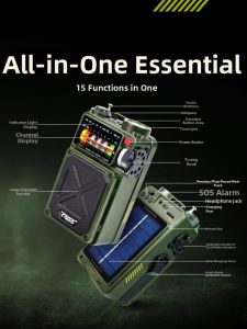BAOZOUTU | Multi-functional Crank Solar Bluetooth Flashlight