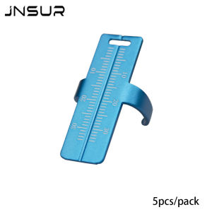 5pcs Aluminum Dental Endo Ring Measuring Ruler Finger Ring Endodontic Scale Root Canal Measuring Scale Dental Oral Material