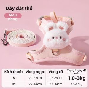 JUANSE | Áo Dây Dẫn Cho Mèo Chống Thoát Điều Chỉnh Được