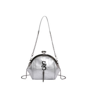 Fashionable Shell Shaped Shoulder Bag for Women 2024 New Net Red Chain Clutch Bag Handbag Casual PU Leather Medium Size