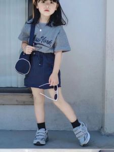 Bộ Đồ Trẻ Em Mùa Hè Thời Trang Hàn Quốc Bộ Hai Mảnh Áo Thun Tay Ngắn Váy Mini Cho Bé Gái Từ 2-14 Tuổi Bộ Đồ Trẻ Em Hợp Thời Trang