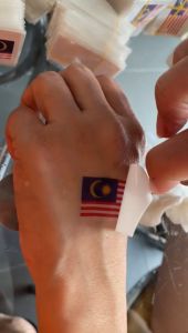 10pcs TEMPORARY TATTOO STICKER MALAYSIA FLAG FOR FACE AND BODY ART