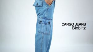 Gizmo Celana Cargo Jeans Pria Loose fit reguler gombrong / Long cargo pants Biowash