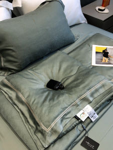 European Style Summer Quilt Set 100 Pieces Lyocell Ice Silk Air Conditioning Quilt Machine Washable Cooling Sensation Four Piece Set