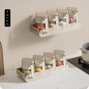 Kệ đựng gia vị treo tường thép carbon chống gỉ giá đựng gia vị nhiều kích cỡ dán tường siêu chắc