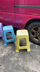 เก้าอี้พลาสติกสีพาสเทล คุณภาพสูง สำหรับสนามและกลางแจ้ง พร้อมจัดส่ง