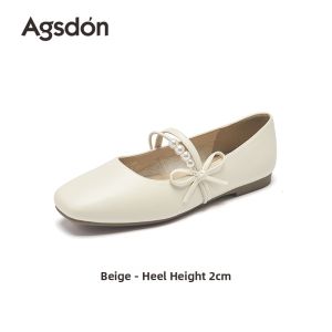 Agsdon | Silver Flat Mary Janes New 2026 Fall Ballet Style
