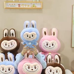 Cervo Ready Stock Cute Rabbit Labubu Plush Toy Doll Girls Rag Doll Cross-border Popular Childrens Birthday Gift