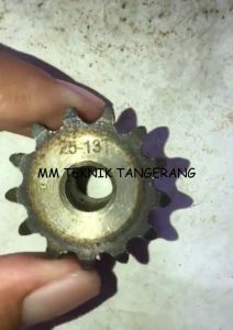 Sprocket RS 25 x 13 T Gear Rantai Single Gir gigi Z 13T RS25 -1 25Z13 25X13T 25-1 tipe B