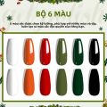 LIMEGIRL 6 Cái Bộ Sơn Móng Tay Gel Giáng Sinh UV LED Varnish Bán Vĩnh Cửu Ngâm Tắt Bộ Dụng Cụ Làm Móng 8Ml Mỗi Loại. 