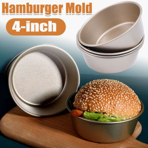 4 Inch Air Fryer Omelet Bowl Round Cake Burger Mold Non-stick Cheese Cheese Bread Baking Pan Home Baking Tools