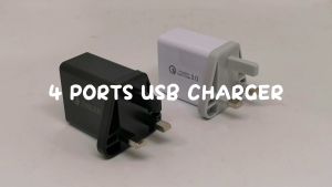 [MYC] QC 3.0 4 Port USB 30W Quick Charge Hub Wall Charger Adapter UK Plug