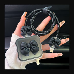 Heart Butterfly 20W Charger Set Headphone Data Cable Storage Bags Power Bank Rectangular Box Zipper Bag Pocket Pouch USB Data Cable Charger Coin Storage Pouch Travel Data Charger Earphone Case Headset Earphone for iPhone / iPad /Airpods Charger 18/20W