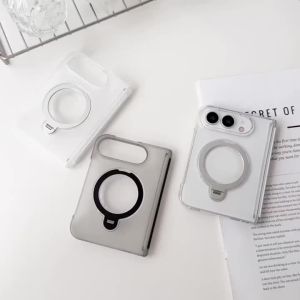 360 °   Vỏ Trong Suốt Có Thể Xoay Được Bằng Kim Loại Dành Cho iPhone Duo 18 Fold Magsafe Tương Thích Ốp Lưng Chống Sốc Funda