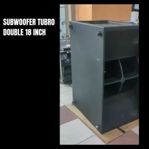 Box Kosong SUBWOOFER TURBO PASIF 2 X 18INCH - Bahan Meranti Merah - ANTI GORES - ANTI AIR | GA