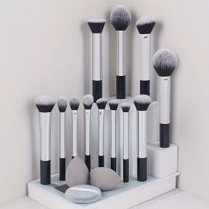 15pcs Makeup Brush Set Including Powder Brush Blush Brush Highlighter Brush Eyeshadow Brush Eyelash Brush Eyeliner Brush