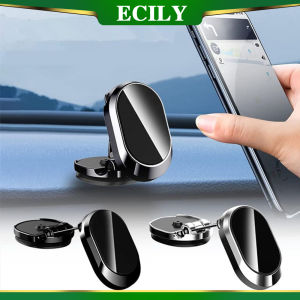ECILY พับเป็นขาตั้งแม่เหล็ก2023ที่วางโทรศัพท์ในรถที่วางโทรศัพท์นำทาง360หมุนได้ปรับความสูงได้ ° เหมาะสำหรับ I-Phone 14 13 12 Pro Max X Xiaomi Xiaomi LG Samsung Huawei