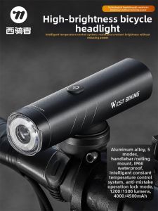 West Biking | Night Riding Bright USB Charging Bicycle Headlight