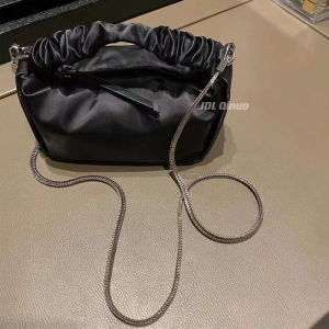 Mini Nylon Cloud Dumpling Bag Womens Crossbody Shoulder Bag Fashionable Pleated Single Chain Handbag Casual Style Purse
