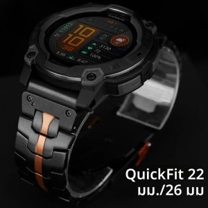 QuickFit 22 มม.26 มม.สําหรับนาฬิกา Garmin Fenix 8 47 มม.51 มม.7 7X 6 6X5 5X/Epix Pro/Enduro 3 สร้อยข้อมือโลหะสายสแตนเลส