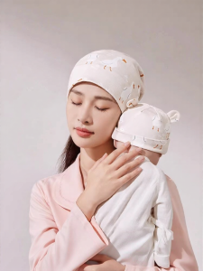 SHI YUE JIE JING | Breathable Cotton Hat Large Head Circumference Maternity Hat Spring/Summer Season