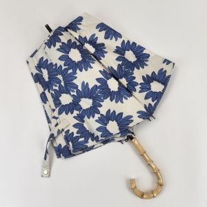 Mũi Tre Nhật Bản Hai Lần Nấm Lùn Nhanh Khô Chống Nắng Chống Mưa Tay Cầm Bằng Tre Chống Tia UV 50+ Không Tự Động