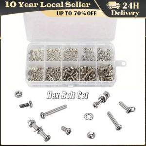 120/320pcs Stainless Steel 304 Screws an Head Screws Nuts Bolts Assortment Kit M2 M2.5 M3 M4 M5 Metic Nut and Bolt Assortment DIY Repair Screws