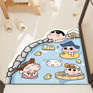 Thảm Phòng Tắm Hoạt Hình Nhanh Khô Chống Trượt Bằng Đất Sét Giặt Thảm Phòng Tắm Chống Thấm Nước Thảm Phòng Tắm Bằng Vật Liệu Mềm