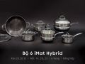 [Hàng chính hãng] Chảo xào/ đa năng sâu lòng inox iMat Hybrid Blackcube 24cm, Phủ chống dính gốm Ceramic đen thế hệ mới. 
