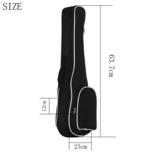 SLADE 23 Inch Ukulele Bag Black Portable Soft Case Oxford Cloth Hawaiian Guitar Shoulder Backpack Guitar Parts Accessories