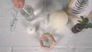 880ml 3D Moon Lamp Air Humidifier Diffuser Aroma 3 Color Variations LED Night Light USB Essential Mist Purifier 13cm Full Moon Touch Sensor Ultrasonic For Household Home