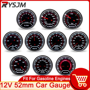 AD 52mm Water Temperature Gauge + 10mm Sensor  Boost Gauge Bar Psi Vacuum Oil Temp Press Voltmeter Tachometer RPM Car Gauge Pods