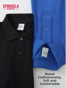 Spordela | Mens Short Sleeve Polo T-Shirts Collar Loose Solid Color Summer 195g