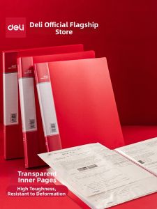 deli | Red Transparent Multi-Purpose Document Organizer A4