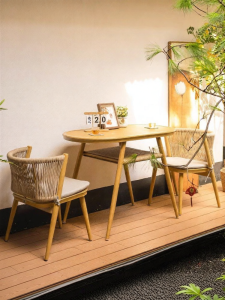 ZIYE | Minimalist Outdoor Table and Chairs Set 3 Pieces