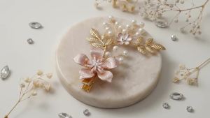 Alloy Flower Gold Hairpins for Women Fashion Classic Hair Clips Headdress Hair Accessories Elegant Dresses Headpieces