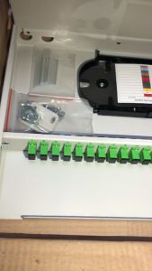 ODF 12Fo indoor sắt chuẩn SC / APC - UPC ( single mode simplex Full phụ kiện)