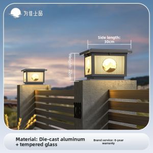 VINCAN | Solar Waterproof Pedestal Light