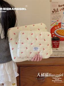 Shimmery Bow Decor Laptop Sleeve Protective Case