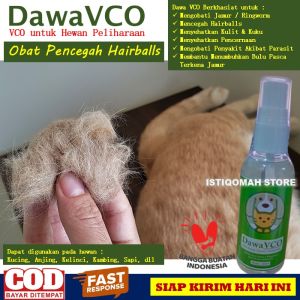 100% AMPUH Obat Pencegah Hairballs pada Kucing yang Bagus dan Manjur Dawa VCO 60ML Obat Spray untuk Mengatasi Penyakit Hairball Kucing Kelinci Domba Kambing Anjing dll Terbukti Mujarab