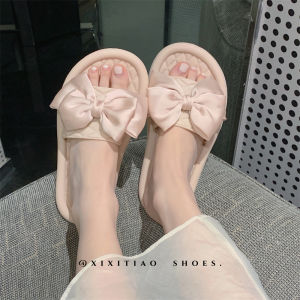 Dép Nữ Mùa Hè Chống Trượt Đế Mềm Thoải Mái Phong Cách Hàn Quốc Đế PVC Dép Xăng Đan Dễ Thương Có Nơ