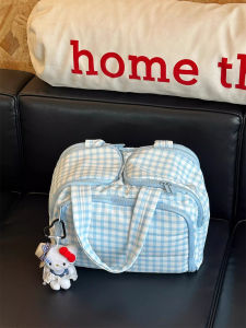 Blue Portable Travel Makeup Bag Large Capacity Storage Wash Bag for Outdoors Small Accessories Partition Bag New 2025