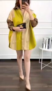 NANDO ATASAN KEMEJA BAHAN KATUN POPLIN FASHIONABLE GAYA KASUAL WANITA KOREA DEPAN PENDEK BELAKANG PANJANG