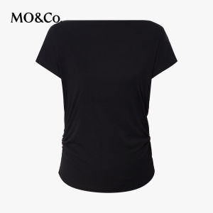 MO&Co. | Áo Mông Blended Lụa Một Bờ Vai Hở Lưng